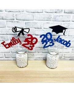 Graduation Centerpiece Class of 2023 Graduation Decoration  (4 pack)