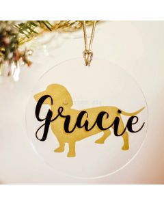 Personalized Pet Name Christmas Ornament Gifts for Dog Lovers