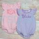 Baby Girl Monogrammed Flutter Sleeve Sunsuit