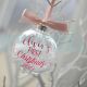 Snow Filled Personalised Baby First Christmas Bauble