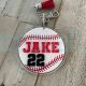 Personalized Baseball Softball Bag tag Keychain