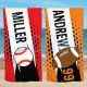 Sports Ball Personalized Beach Towel Name And Number Sports Towel