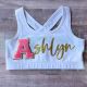 Custom Initial Name VarsLetter Sports Bra