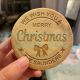 Personalized Christmas Cookie Cutter and Stamp Set Featuring Your Family Name