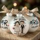 Personalized Wedding Ornament Set Mr and Mrs Gifts