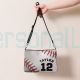 Custom Baseball Crossbody Shoulder Bag with Name and Number Removable Strap