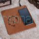 Custom Leather Charging Mat Personalized Phone Charger Office Gifts