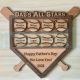 Personalized Dads Grandpa 2023 Father's Day/Baseball All Stars Home Plate Display