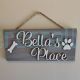 Custom Dog Name Sign Personalized Dog Paw Sign