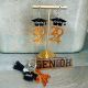 Personalized Grad Cap Earrings and Keychain Senior 2024 Grad Gift Set