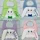 Custom Easter Baby Bib 3D Bunny Bib Floppy Ears Drool Bib