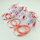 Red and white DIY Christmas bracelet Christmas party activity DIY name bracelet