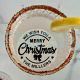 Personalized Edible Clear Circle Merry Christmas Party Drink Toppers