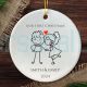 Engagement Announcement Couples Christmas Ornament