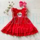 Girls Back To School Dress Pink Apple Dress