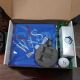 Personalized Golf Gift Box. Include a golf towel, a set of three golf balls with monograms, and a golf bag tag with tee holder