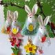 Hanging Easter Bunny Handmade Easter Bunny Ornaments