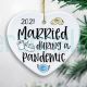 2021 MARRIED During A Pandemic Heart type Ornament