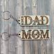 Personalized Mom or Dad with Kids Name Keychain