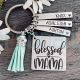 Personalized BLESSED MAMA Keychain Mother's Day Gift