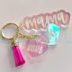 Personalized Iridescent Acrylic MAMA Keychain