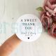 A Sweet Thank You Custom Wedding Favour Labels