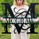 Custom Metal Signs Monogram Art Wall Decor with Last Name Sign