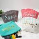 Personalized Bridesmaid Make Up Bags