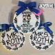 Mr. & Mrs. MARRIED/ENGAGED Ornament Set of 3 Wedding Gift