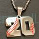 Personalized Baseball  Number Necklace