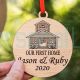 Personalized Our First Home Christmas Wood Ornaments Housewarming Holiday Gift 