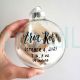 Baby's Birth Stats Clear Keepsake Christmas Ornament