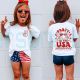 Party in the USA 4th of July Toddler Shirt Retro Kids shirt