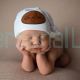 Personalized Baby Hat Vegan Leather Infant Baby Knotted Cap