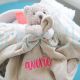 Personalized Dinosaur Bear Baby Lovey Blanket Gifts for Babies