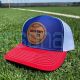 Personalized Baseball Hat Premium Leather Patch Cap with Player's Name and Number