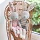 Personalized cuddly toy bunny princess baptism Easter gift twins