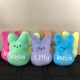 Easter Peeps Bunny Plush Personalized Peeps Bunnies 6in Easter Gift