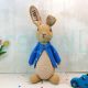 Personalized Embroidery Crochet Rabbit Easter Baby Bunny Toy