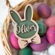 Personalized Bunny Easter Basket Tag Easter Basket Name Charm