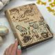 Unique Gift Cookbook Wooden Notebook Recipe book Mother day gift