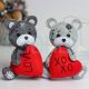 Valentines day gift for him personalized, teddy bear with hear