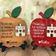 Apple Puzzle Piece Sign For Teacher, Personalized Teacher Gift, Appreciation Gift, Apple teacher sign