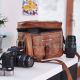 Personalised Leather Camera Bag Gifts for photography enthusiasts