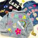 Custom Kids Chenille Letter Patch Unisex Jean Jacket