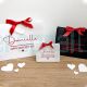 Valentines Gift Bag with Ribbon Personalised White and Black Bags