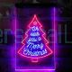 We Wish You A Merry Christmas Tree Dual Color LED Neon Sign